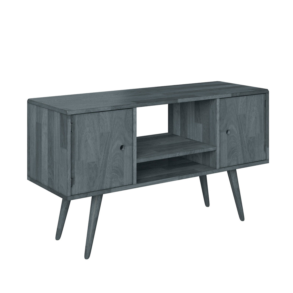 White Wash Wood Entertainment Cabinet with Doors O62568